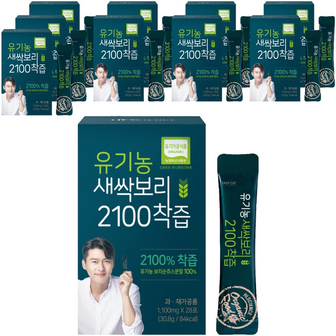 에이치엘사이언스 유기농 새싹보리 2100 착즙 분말, 30.8g, 10개