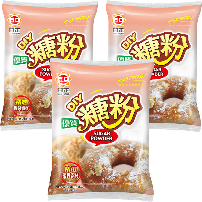 日正食品 優質糖粉, 250g, 3包