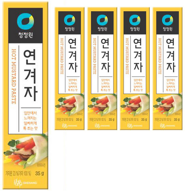 청정원 연겨자, 35g, 5개