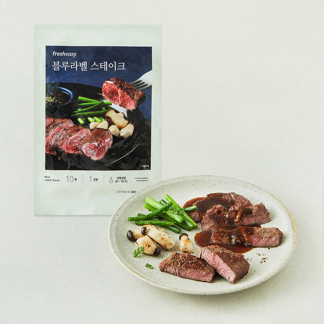 프레시지 블루라벨 스테이크 밀키트 1인분 (냉장), 263g, 1개