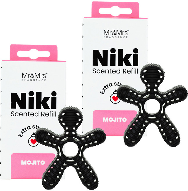 Mr&Mrs FRAGRANCE Niki 車用芳香劑 補充包, 莫希托, 2個
