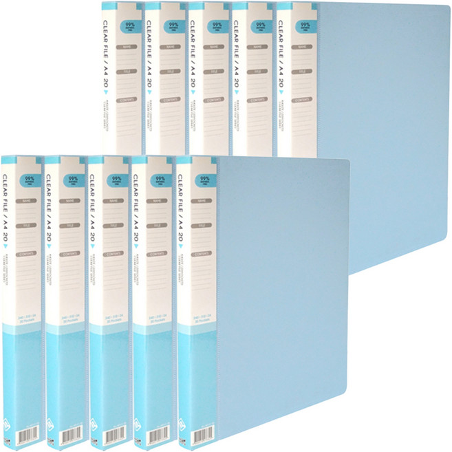 희망사무포인트 클리어 파일 20매, 하늘, 10개