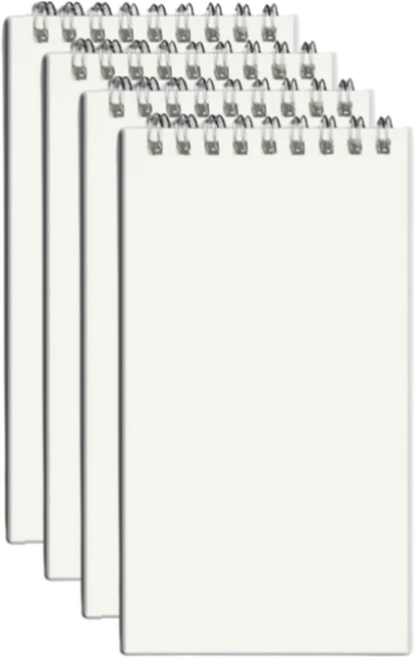 제이포 투명커버 휴대용 미니 노트, 무지, 4개