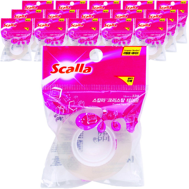 스칼라 크리스탈 테이프 리필, C1833R, 16개