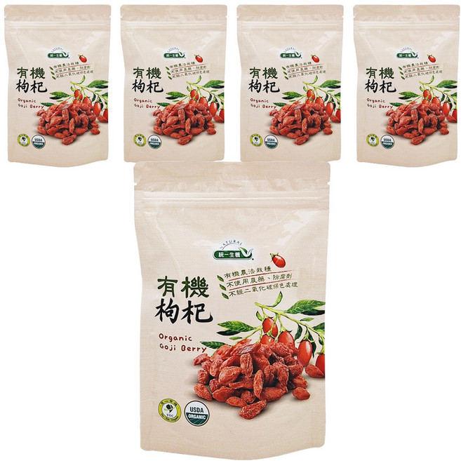 統一生機 有機枸杞袋裝, 150g, 5包