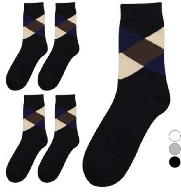 이지레그 남성용 클래식 기모 방한 양말 5켤레