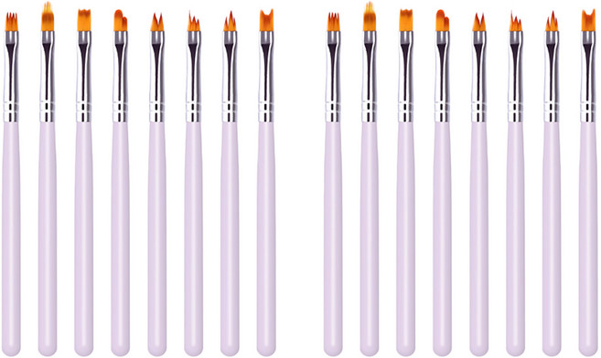 멀티디자인 젤네일 브러쉬 8종, 혼합 색상, 2세트