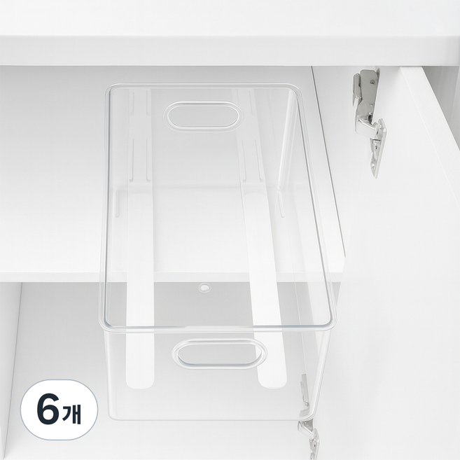 집사람 무타공 슬라이딩 레일, 화이트, 6개