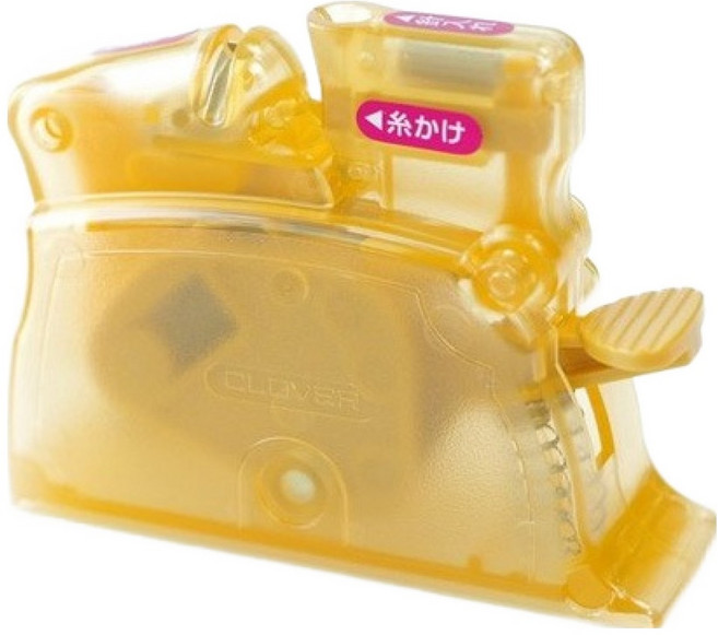 Clover 可樂牌 桌上型穿線器 黃色 CL10-517 尺寸8x2.5x6cm, 1個