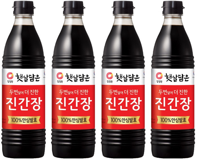 햇살담은 두번 달여 더 진한 진간장, 840ml, 4개