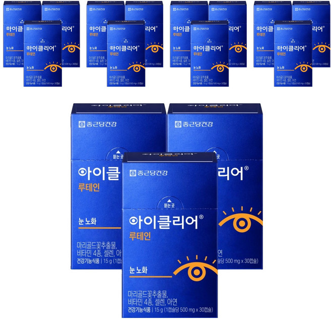Chong Kun Dang 鍾根堂 Eyeclear 葉黃素&綜合維他命礦物質補充膠囊 15g, 30錠, 15個