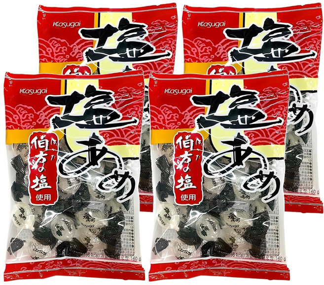 카수가이 시오 아메 소금사탕, 140g, 4개