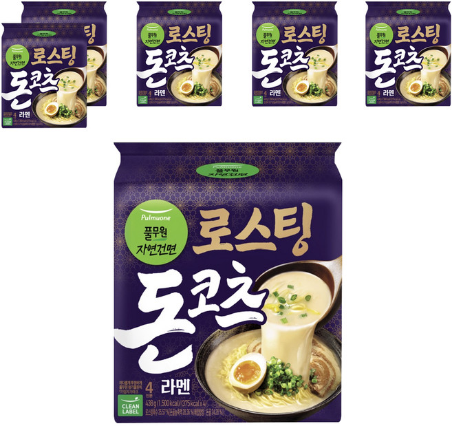 풀무원자연건면 로스팅 돈코츠 라멘 109.5g, 24개