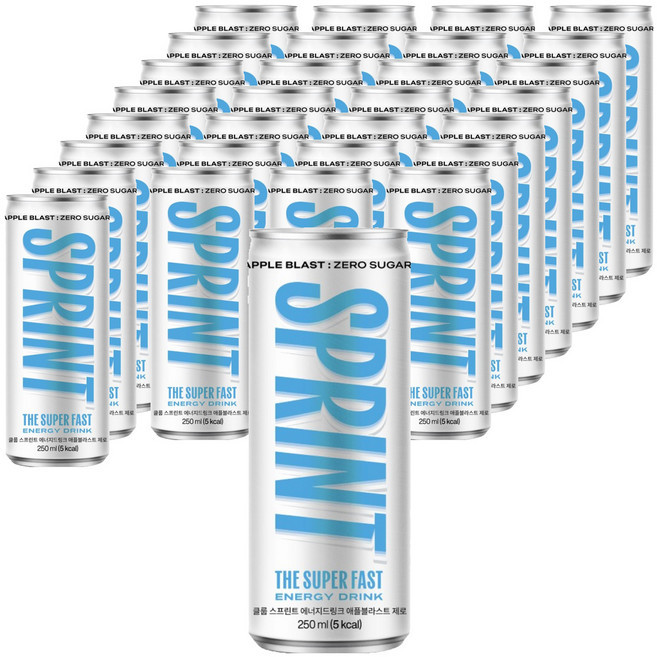 클룹 스프린트 에너지드링크 애플블라스트 제로, 250ml, 30개