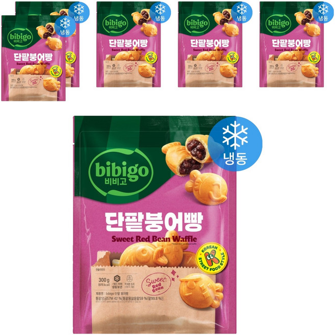 비비고 단팥붕어빵 (냉동), 300g, 6개