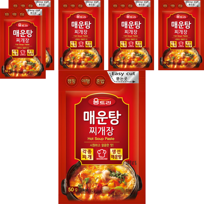 움트리 매운탕 찌개장, 50g, 6개
