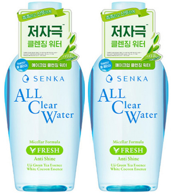 센카 올 클리어 미셀라 포뮬러 프레시 N 클렌징 워터, 230ml, 2개