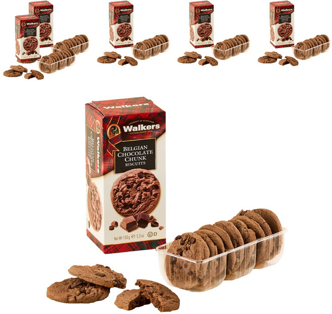 워커스쇼트브레드 초콜릿 청크 비스킷, 150g, 6개