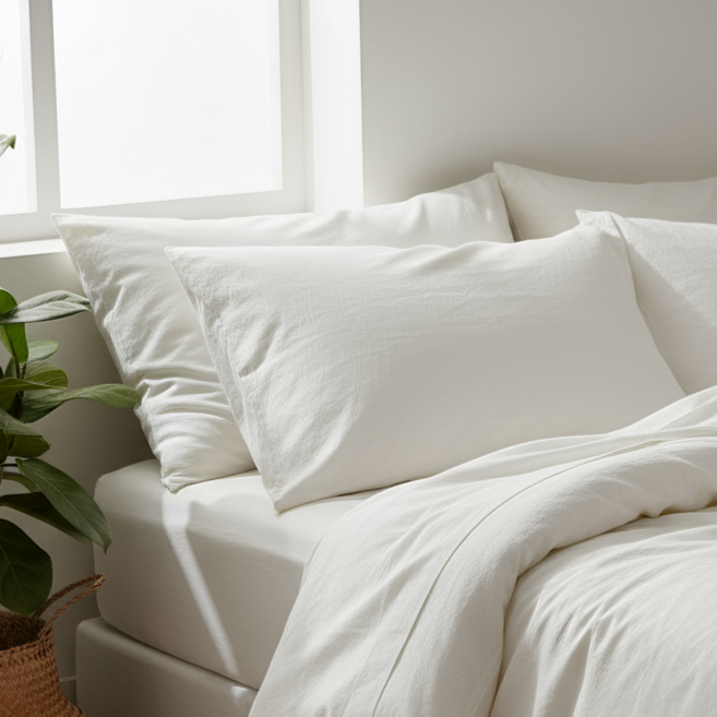 로그로 순면 자루형 호텔 베개커버 2P