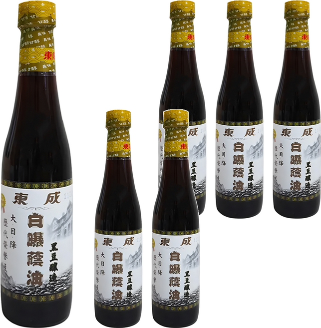 東成 黑豆白曝蔭油, 430ml, 6瓶