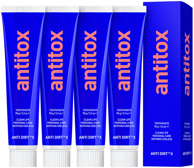 안티톡스 치약, 90g, 4개