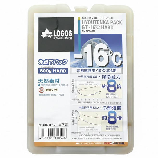 LOGOS GT-16日式超凍煤 81660613 25.5 x 16.4 x 3.5cm 900g, 1個, 1入