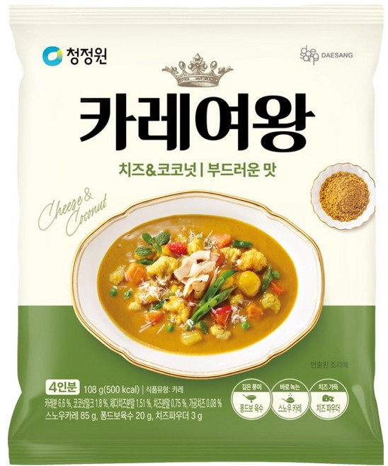 카레여왕 치즈 앤 코코넛, 108g, 1개