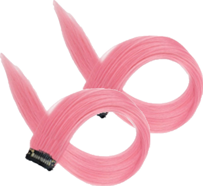 젤루나 발레아쥬 투톤 염색 컬러 긴생머리 부분 피스 붙임머리 가발 HB-23, 1 핑크, 2개