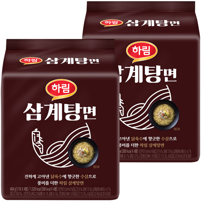 하림 삼계탕면 116g, 8개