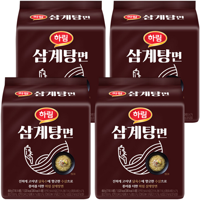 하림 삼계탕면 116g, 16개