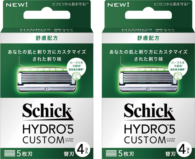 Schick 舒適牌 水次元5辨型舒膚配方刀片, 4片, 2盒