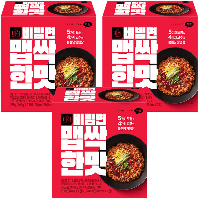 더미식 비빔면 맵싹한맛 140g, 6개