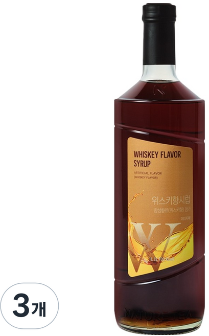네이쳐티 위스키향 시럽, 3개, 1L