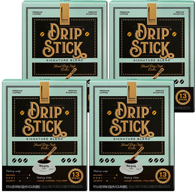 루카스나인 리저브 드립스틱 커피 시그니처 블렌드, 3g, 13개입, 4개