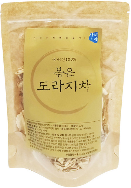 산해랑 볶은 도라지차, 50g, 1개입, 1개