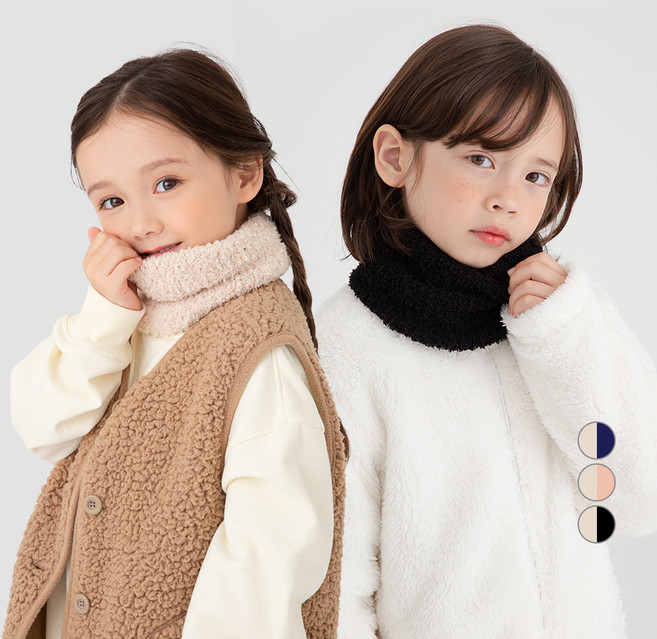 베이스알파에센셜 아동 보들보들 넥워머 2매입 세트