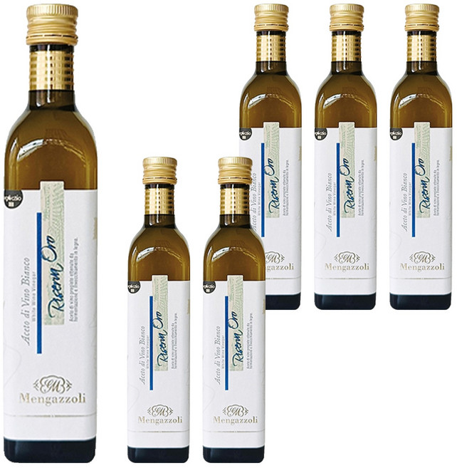 멩가졸리 화이트 와인 비네가 아세토 디 비노 와인식초, 500ml, 6개