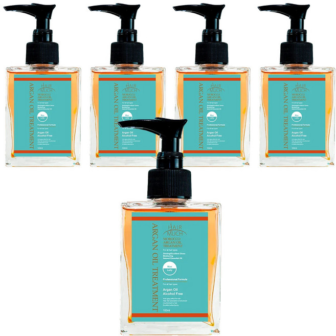 HAIR MUCH 摩洛哥堅果護髮油 100ml 修護滋養 柔順亮澤, 5瓶