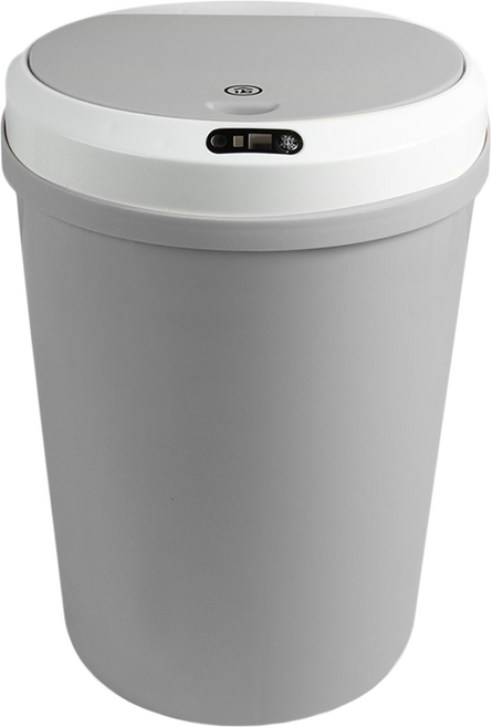 aibo USB充電 自動掀蓋智能感應垃圾桶 12L, 灰色