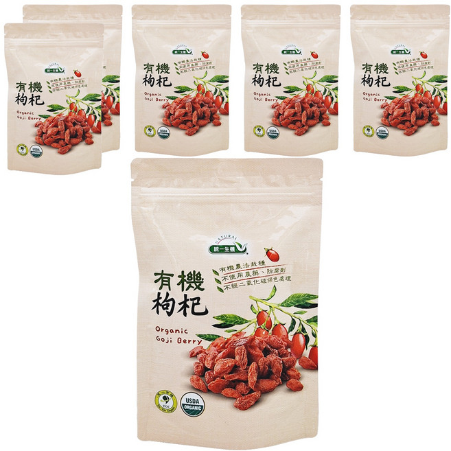 統一生機 有機枸杞袋裝, 150g, 6包