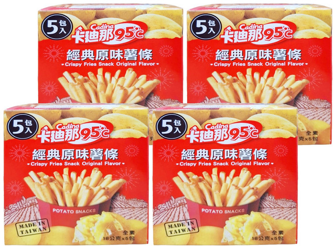 Cadina 卡迪那 95°C 經典原味薯條 5包, 90g, 4盒