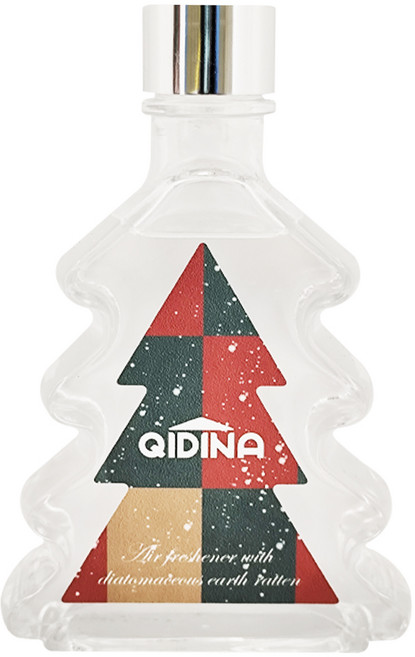 QiMart MIT 聖誕狂歡聖誕樹造型 硅藻土香氛擴香瓶, 微醺薰衣草, 200ml, 1瓶