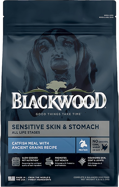 BLACKWOOD 功能性飼料 犬用 鯰魚+珍珠麥, 1袋, 24lb