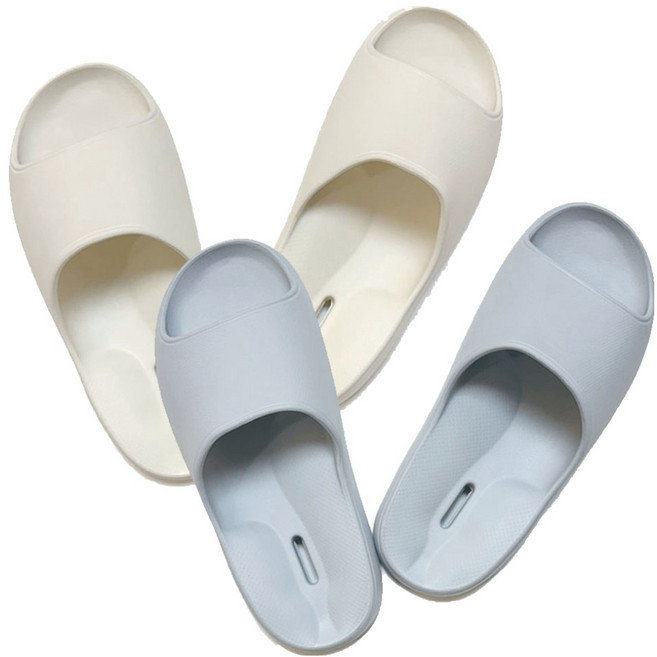 Fiore Cushion Plus 韓國製足弓支撐EVA浴室拖鞋 2件組, 1套, 奶油米色, 青春藍