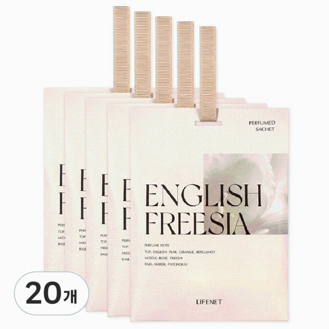 라이프넷 퍼퓸드 샤쉐 방향제 본품, 20g, 20개, 잉글리시 프리지아