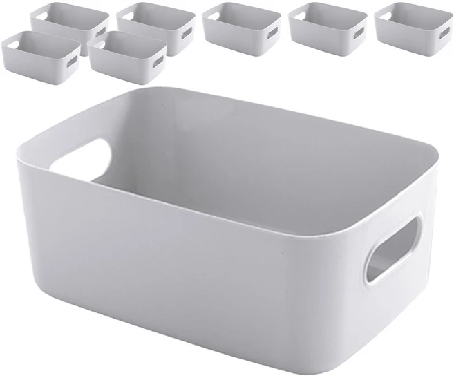 윈프라이스 심플 다용도 정리 수납함, 그레이, 8개 - 쿠팡