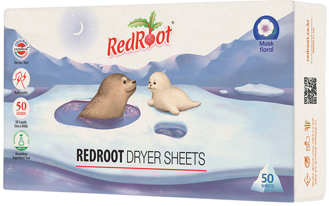 레드루트 건조기 시트 섬유유연제 머스크플로랄향 본품, 50개입, 1개