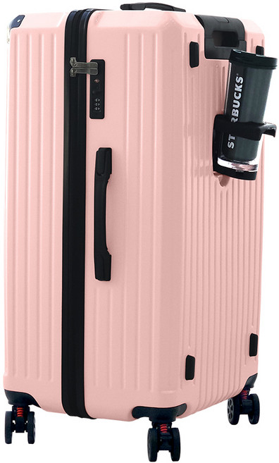 Syunick 吸震矽膠輪 附杯架行李箱 4件組