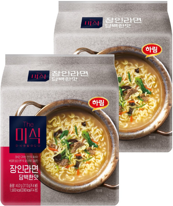 더미식 장인라면 담백한맛 113g, 8개