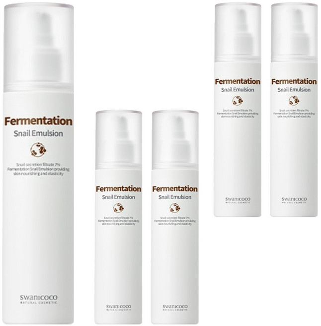 스와니코코 퍼멘테이션 스네일 에멀전, 120ml, 5개